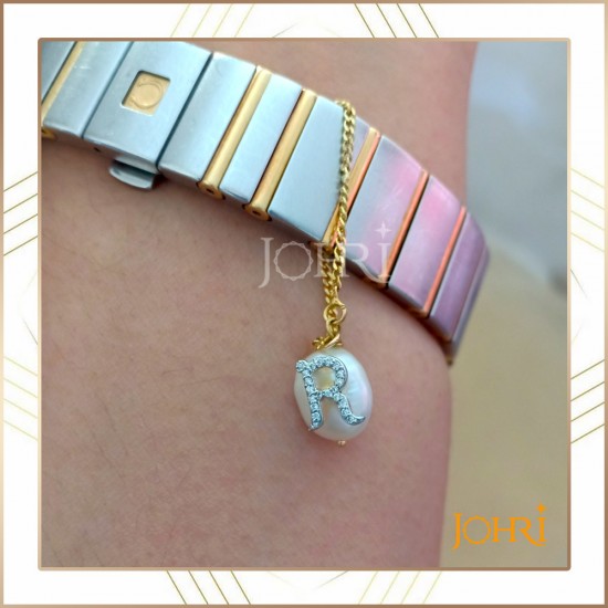 Customise watch charm with pearl