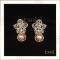 Diamond pearl earrings 