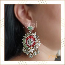 Pearl coral earrings