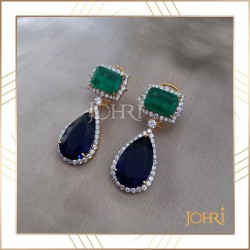 Emerald and blue sapphire
