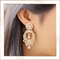 Polki long earrings
